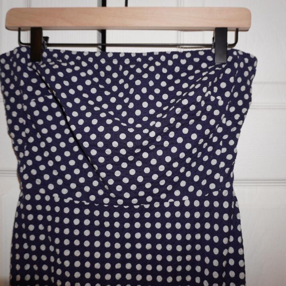 Jcrew Women's Navy and Blue Dress - Picture 5 of 6